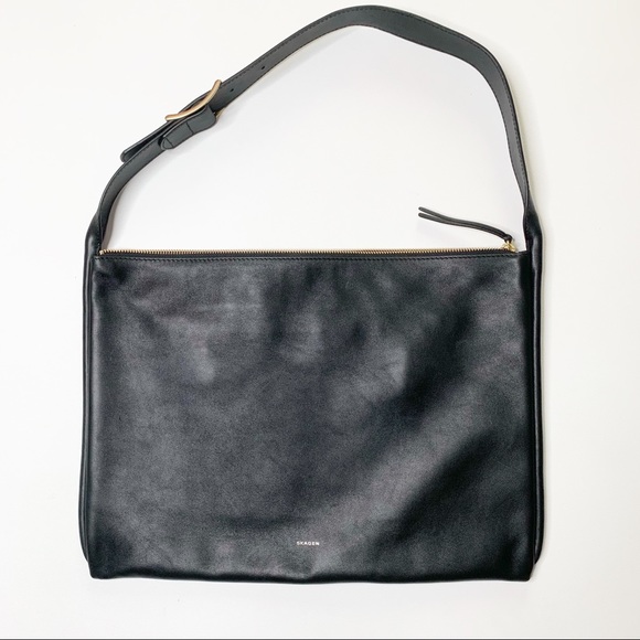 Skagen Handbags - Skagen Anesa Shoulder Bag Black Leather slim